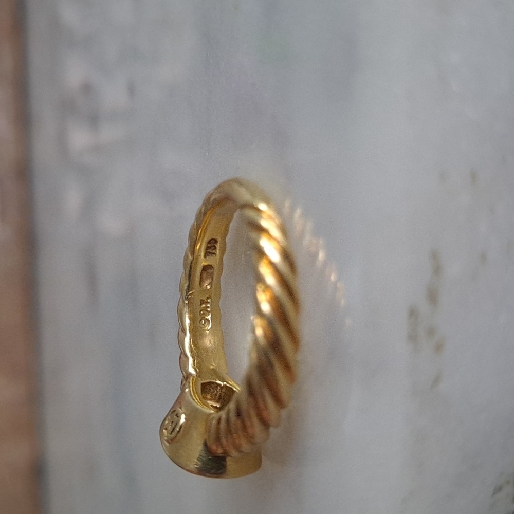 Vintage David Yurman 18K gold and peridot ring - Picture 16 of 16